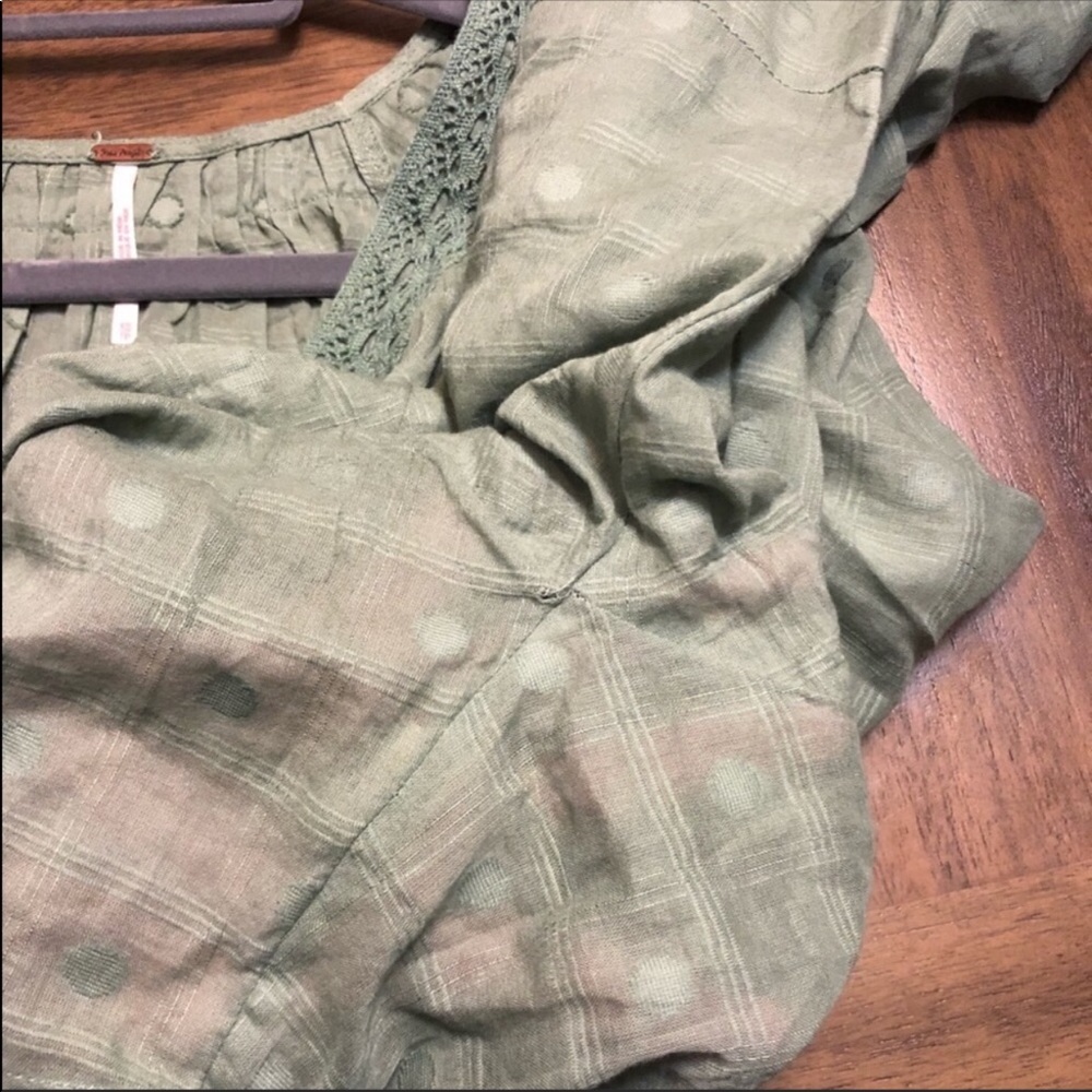 NWOT free people button front cropped long sleeve - Picture 8 of 8